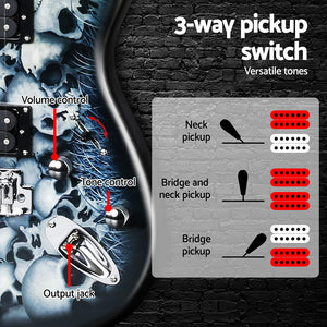 Alpha Electric Guitar | Music String Instrument | 20W Amplifier