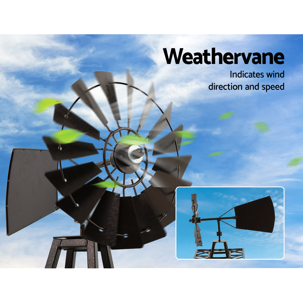Garden Windmill | 160cm | Metal Ornaments | Outdoor Decor | Ornamental Wind Mill