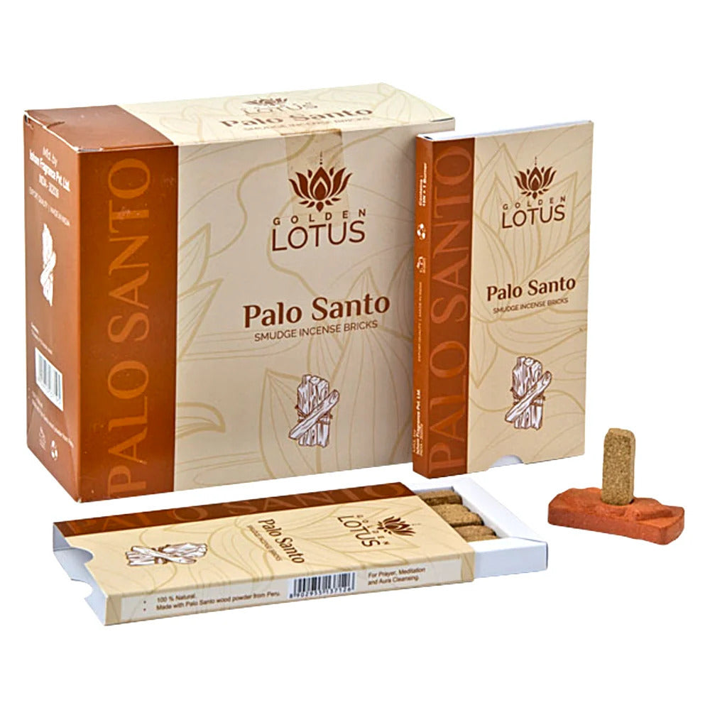 Golden Lotus Smudge Incense Bricks - Palo Santo