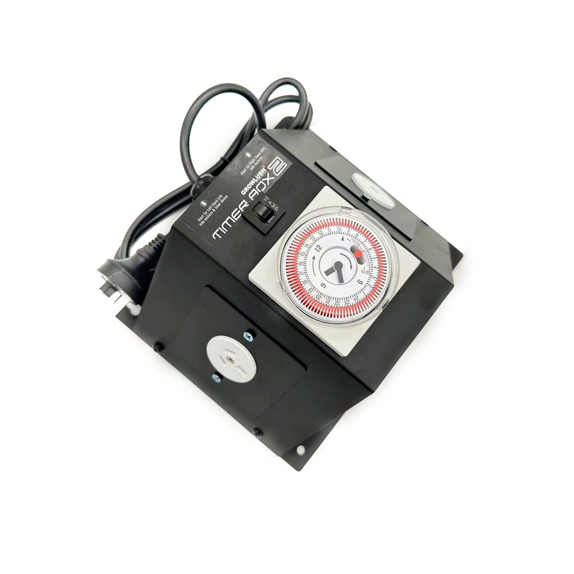 Growlush Timer Box 2 | Dual Outlet HID Lighting Timer | 24-Hour Programmable | 2000W Max