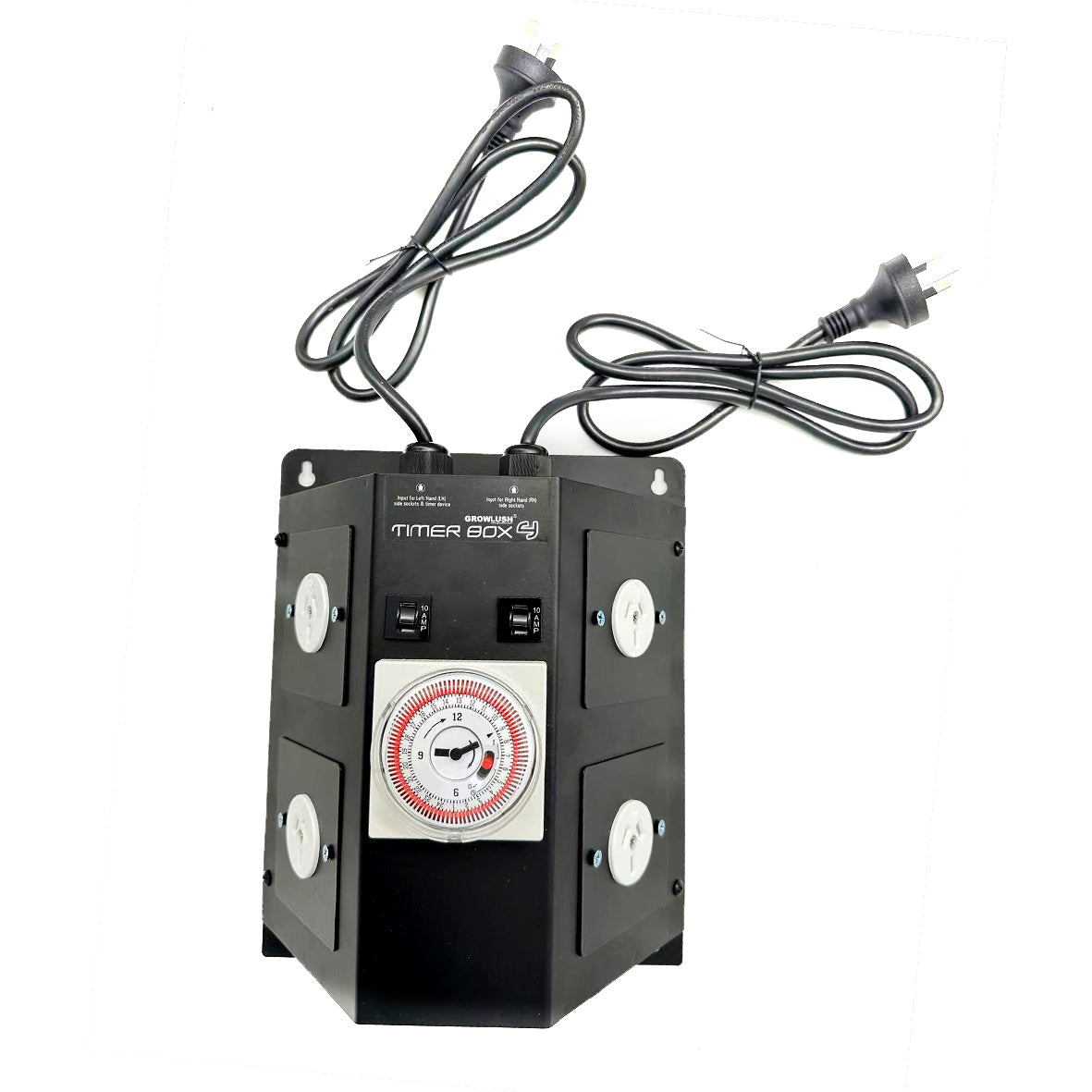 Growlush Timer Box 4 | Quad Outlet HID Lighting Timer | 24-Hour Programmable | 4000W Max