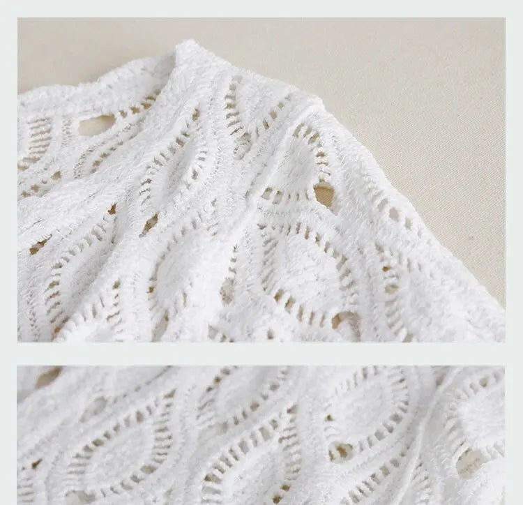 Women's Relaxed Cotton Loose Long Sleeve Cover Up | Beige Or White