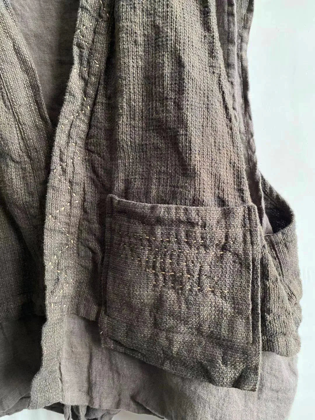 Linen Cotton Hippie Festival Vest | Free Size