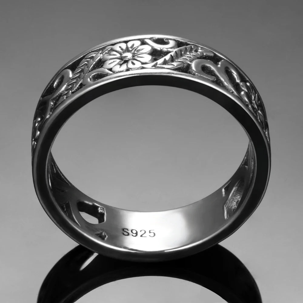 925 Silver Forest Goddess Finger Ring | Sizes 6-10
