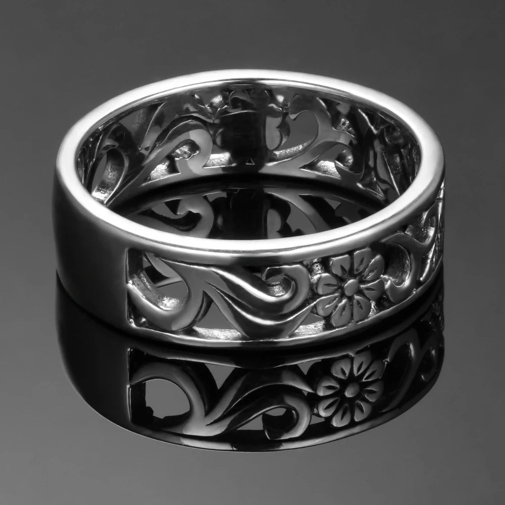 925 Silver Forest Goddess Finger Ring | Sizes 6-10