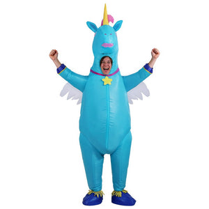 Inflatable Unicorn Costume | Adult Blow-Up Fancy Dress Party Suit | Halloween & Cosplay Outfit
