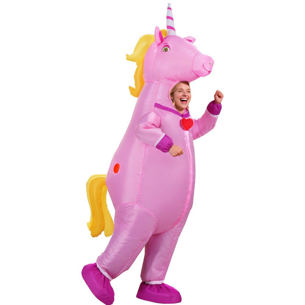 Inflatable Unicorn Costume | Adult Blow-Up Fancy Dress Party Suit | Halloween & Cosplay Outfit