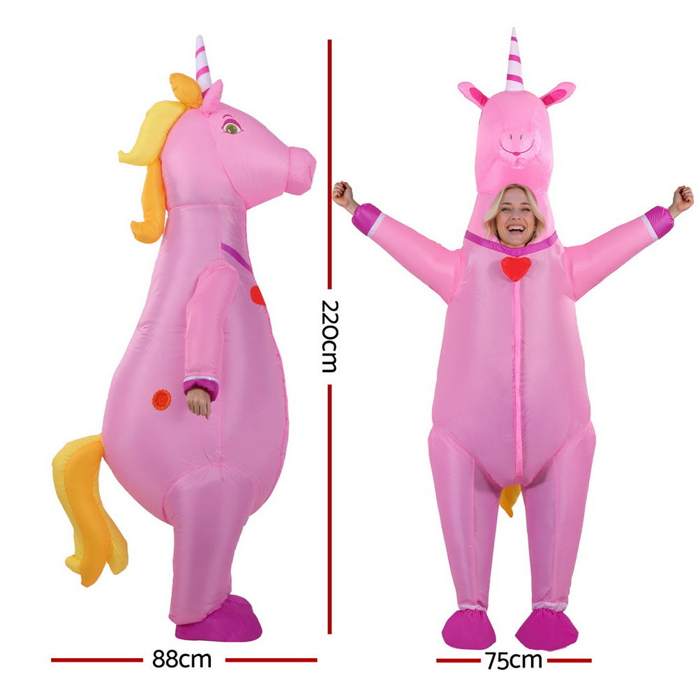 Inflatable Unicorn Costume | Adult Blow-Up Fancy Dress Party Suit | Halloween & Cosplay Outfit