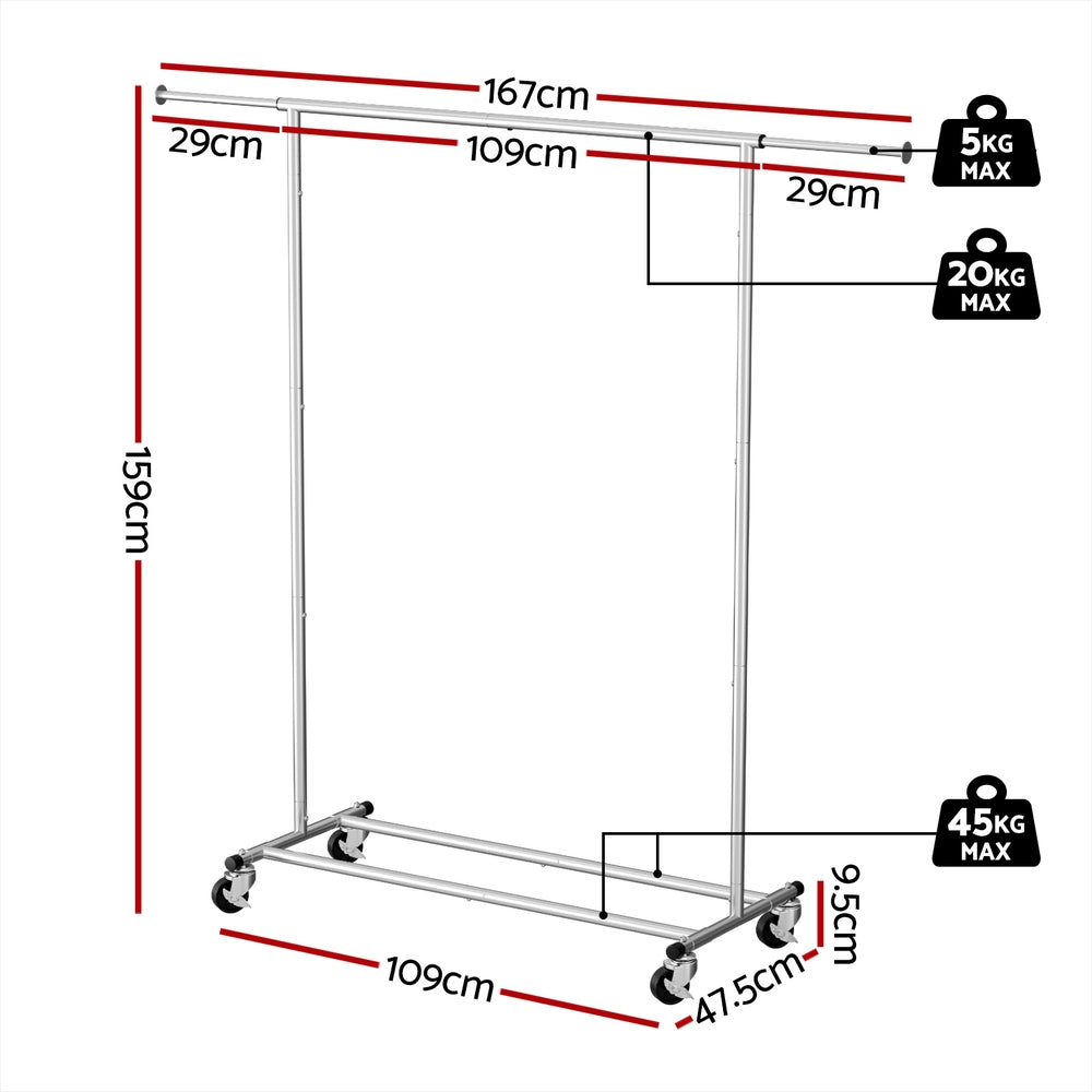 Artiss Clothes Rack | Airer Rail | Adjustable Coat Stand Hanger