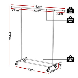 Artiss Clothes Rack | Airer Rail | Adjustable Coat Stand Hanger