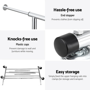 Artiss Clothes Rack | Airer Rail | Adjustable Coat Stand Hanger