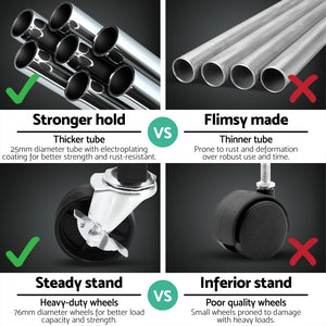 Artiss Clothes Rack | Double Rod | Coat Stand Airer | Adjustable Hanger