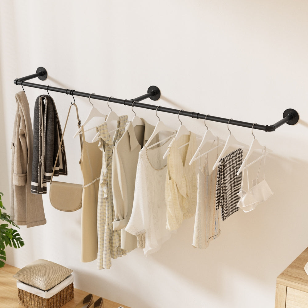 Clothes Rack | Floating Shelf | Metal Finish