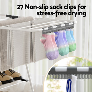 2-Tier Clothes Rack | Foldable Airer | 139cm | White