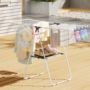 2-Tier Clothes Rack | Foldable Airer | 139cm | White