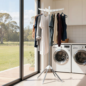 Foldable Clothes Airer | Rotating Hanger Rack | 163cm Height