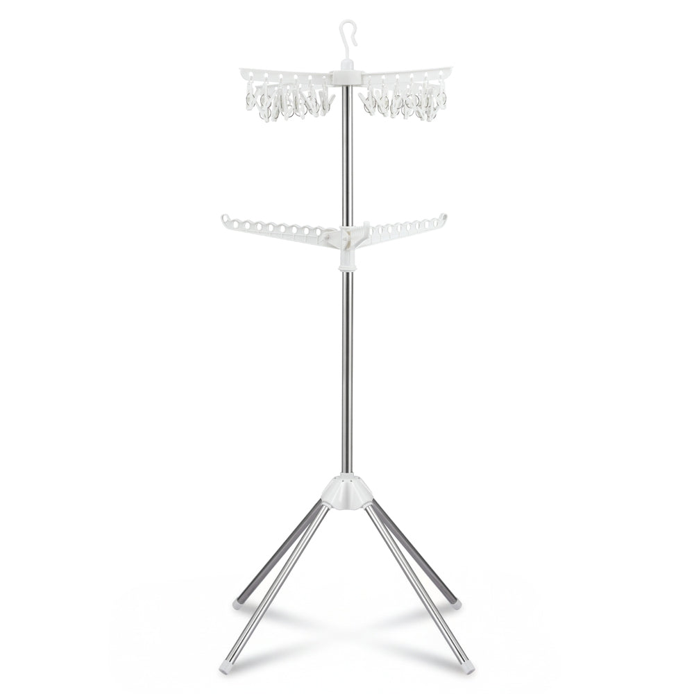 Clothes Airer Rack | 2 Tier | Rotatable Hanger | Foldable