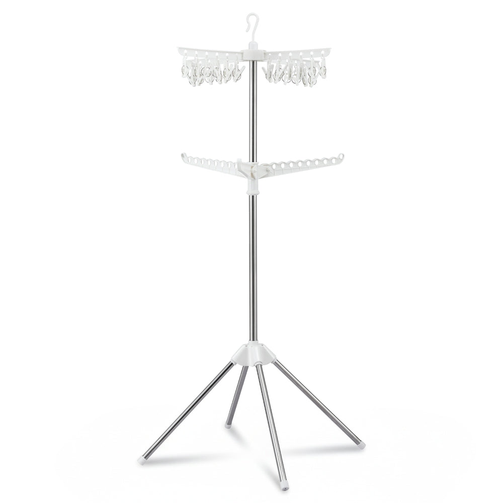 Clothes Airer Rack | 2 Tier | Rotatable Hanger | Foldable