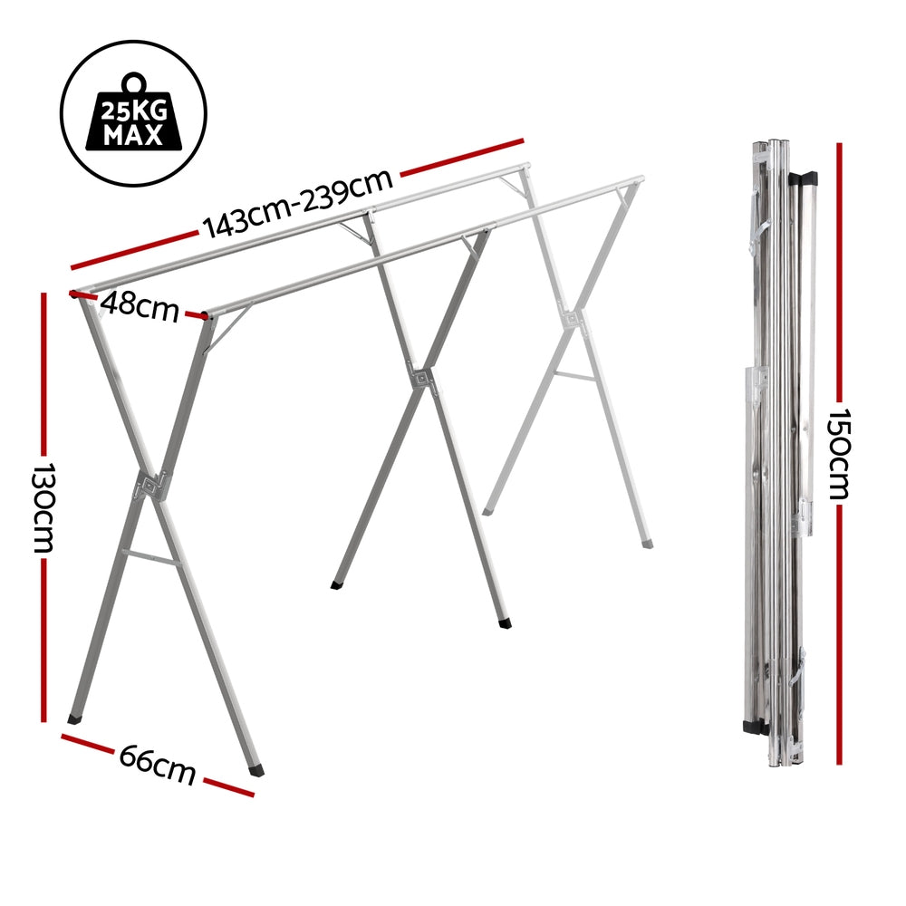 Clothes Rack | Adjustable Foldable | Steel Garment Stand