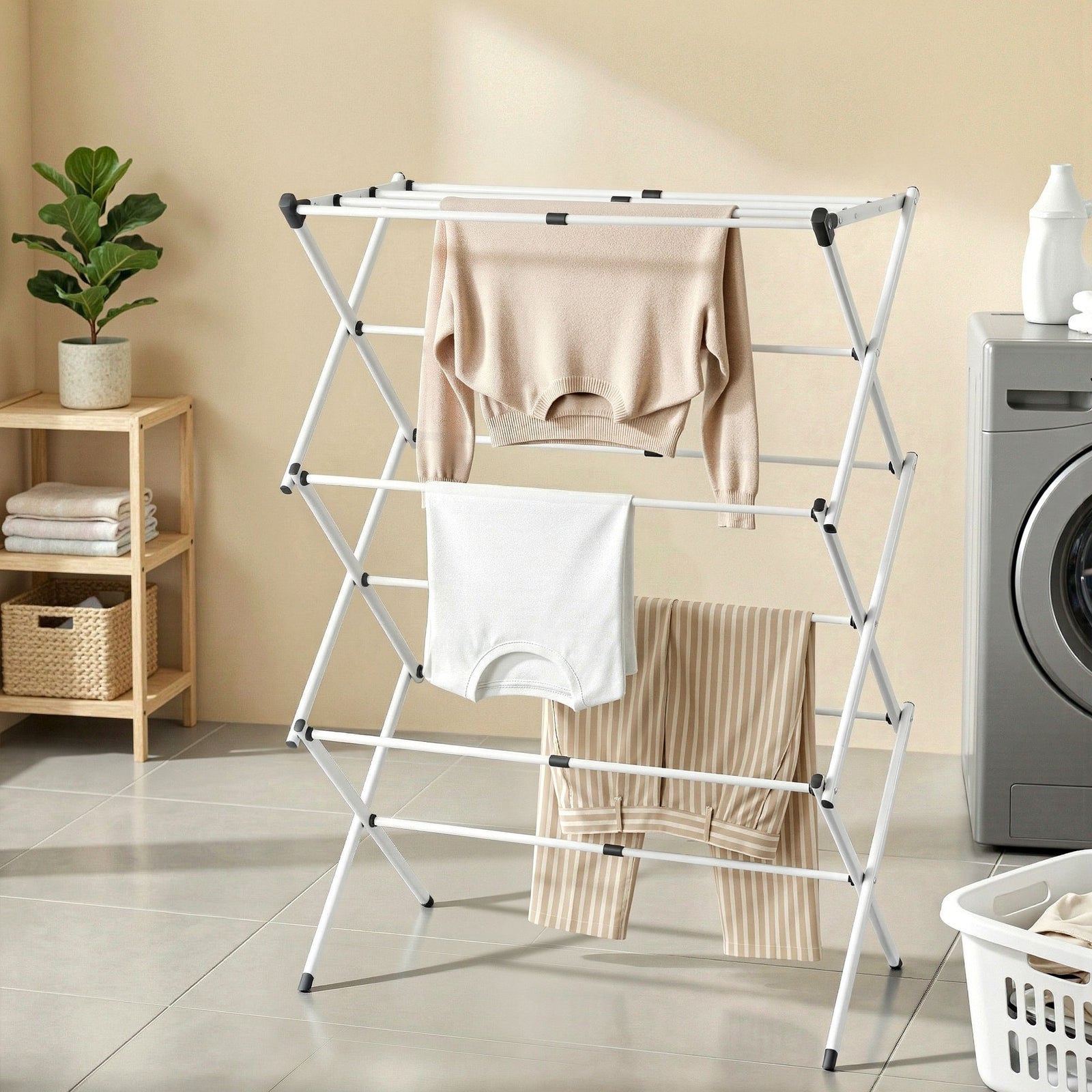 Foldable Clothes Airer | Portable Drying Rack | No Assembly Required