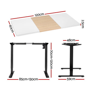 Artiss Motorised Standing Desk | Sit Stand Desks | 120CM