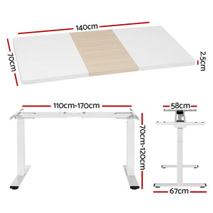 Artiss Standing Desk | Motorised Dual Motor | 140CM