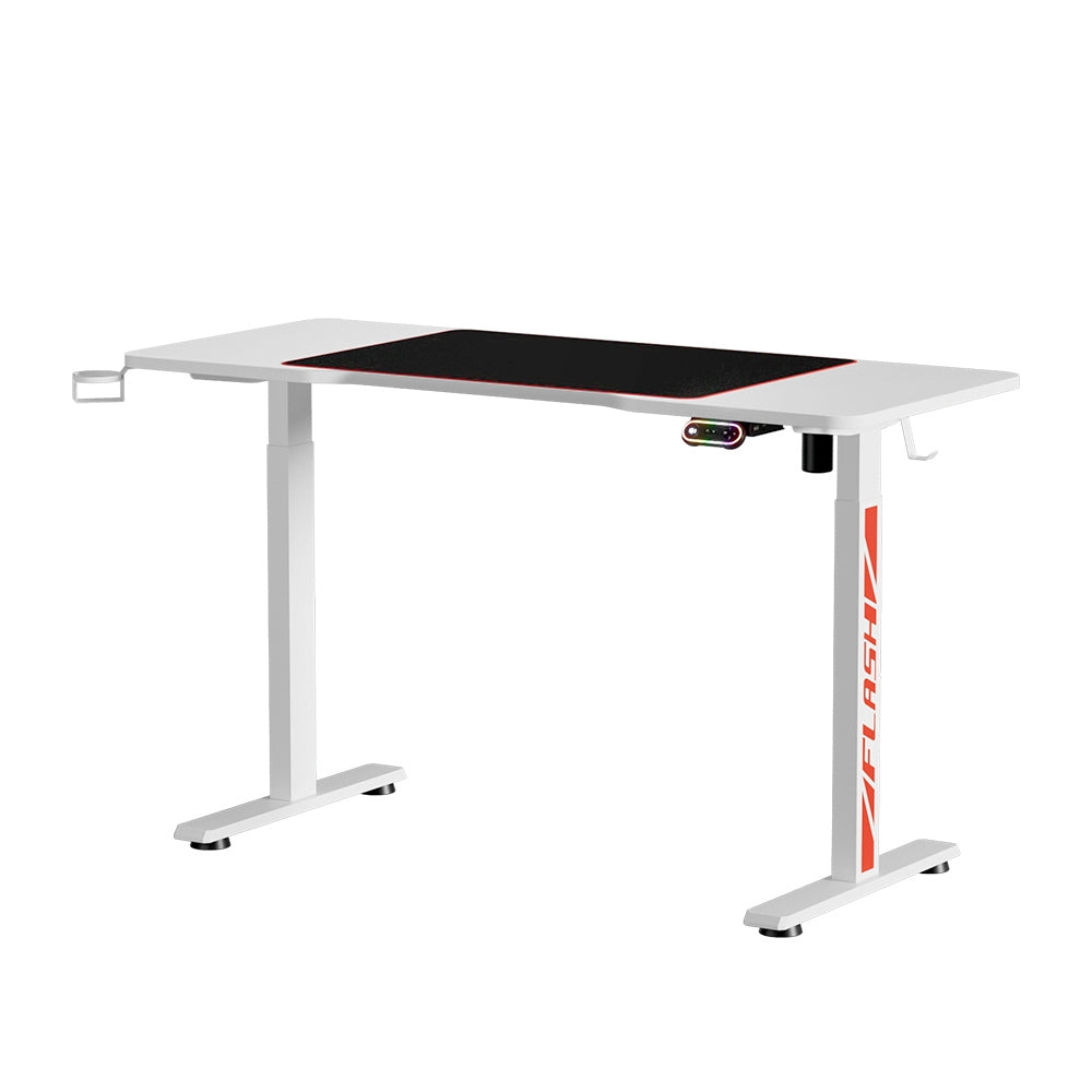 Standing Desk | Motorised Gaming Desks | White | 140CM
