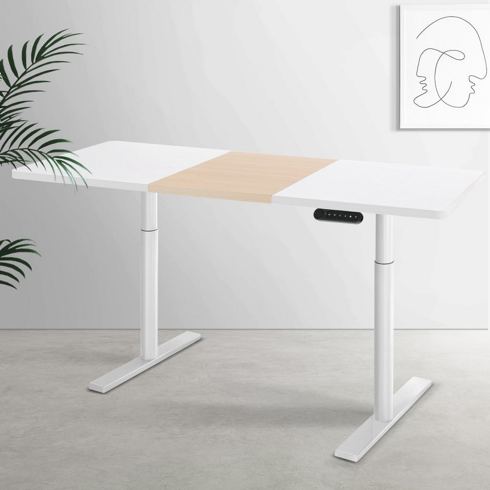 Artiss Standing Desk | Motorised Electric Dual Motor | 140CM | White Pine