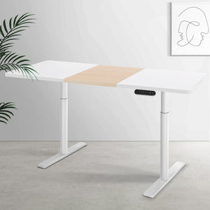 Artiss Standing Desk | Motorised Electric Dual Motor | 140CM | White Pine