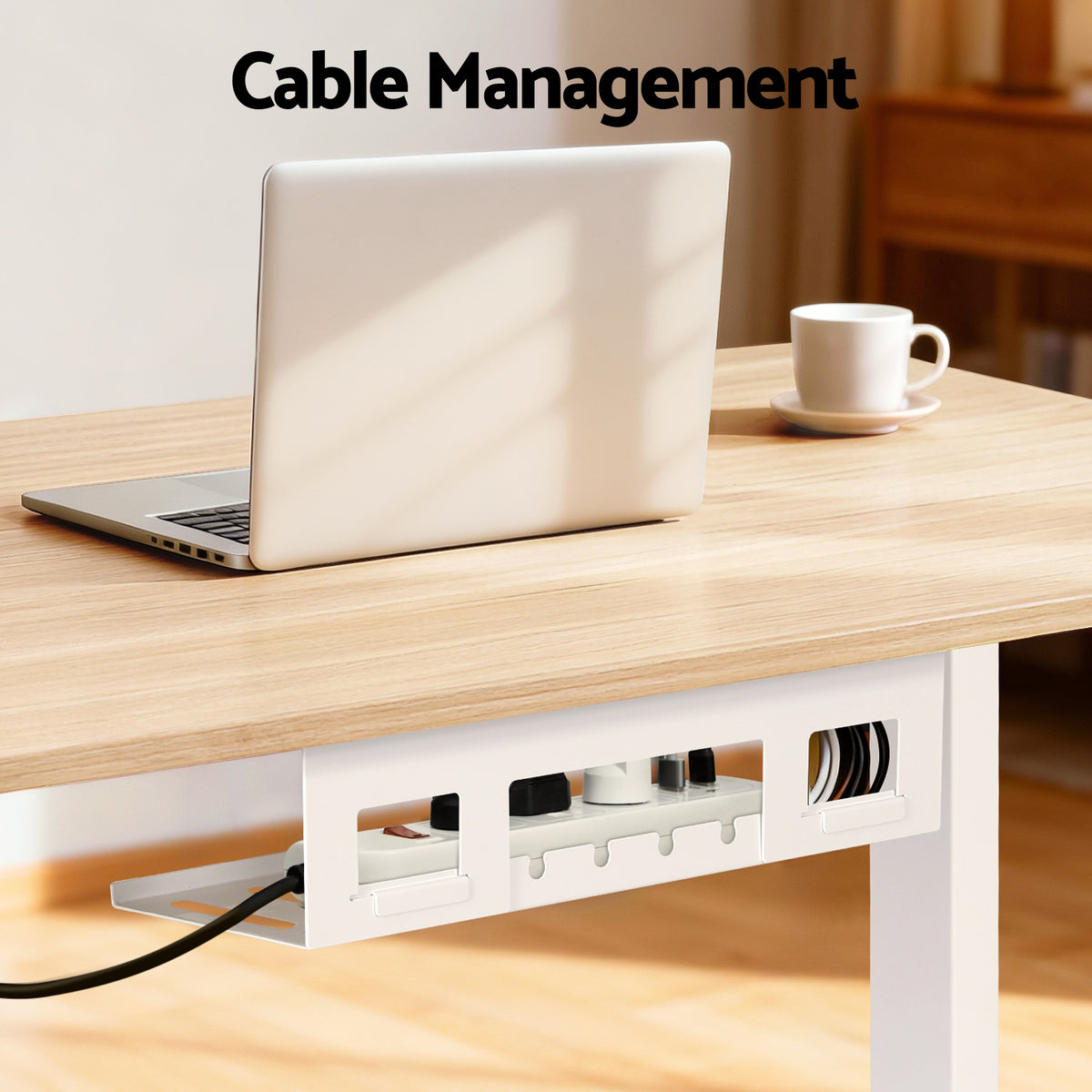 Sit-Stand Desk | Touch Control Electric | 140cm | Oak Finish