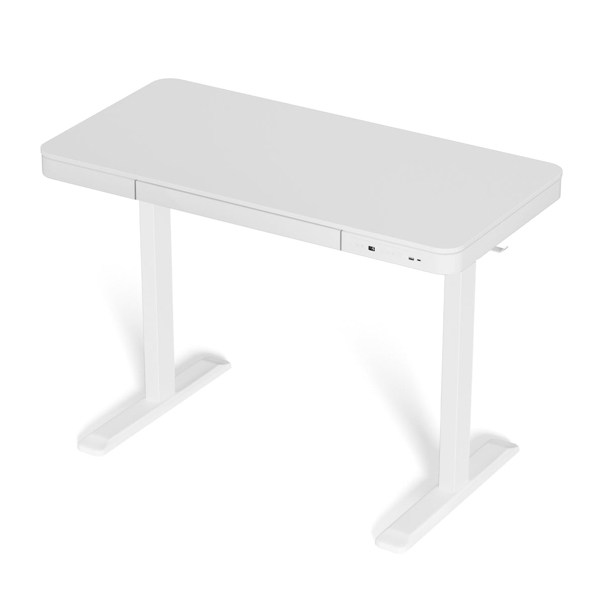 Electric Standing Desk | 120cm | Drawer Included | White