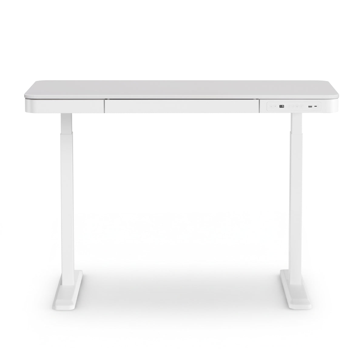 Electric Standing Desk | 120cm | Drawer Included | White