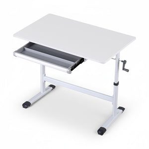 Standing Desk | Height Adjustable | 100cm Workstation | White
