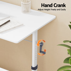 Standing Desk | Height Adjustable | 100cm Workstation | White