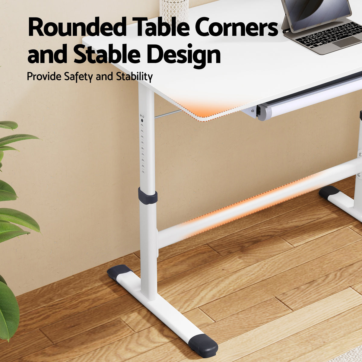 Standing Desk | Height Adjustable | 100cm Workstation | White