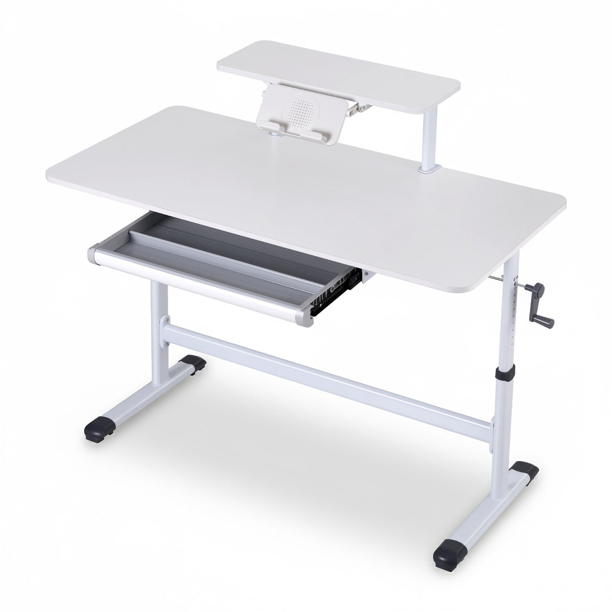Height Adjustable Standing Desk | 120cm | Study Workstation | White