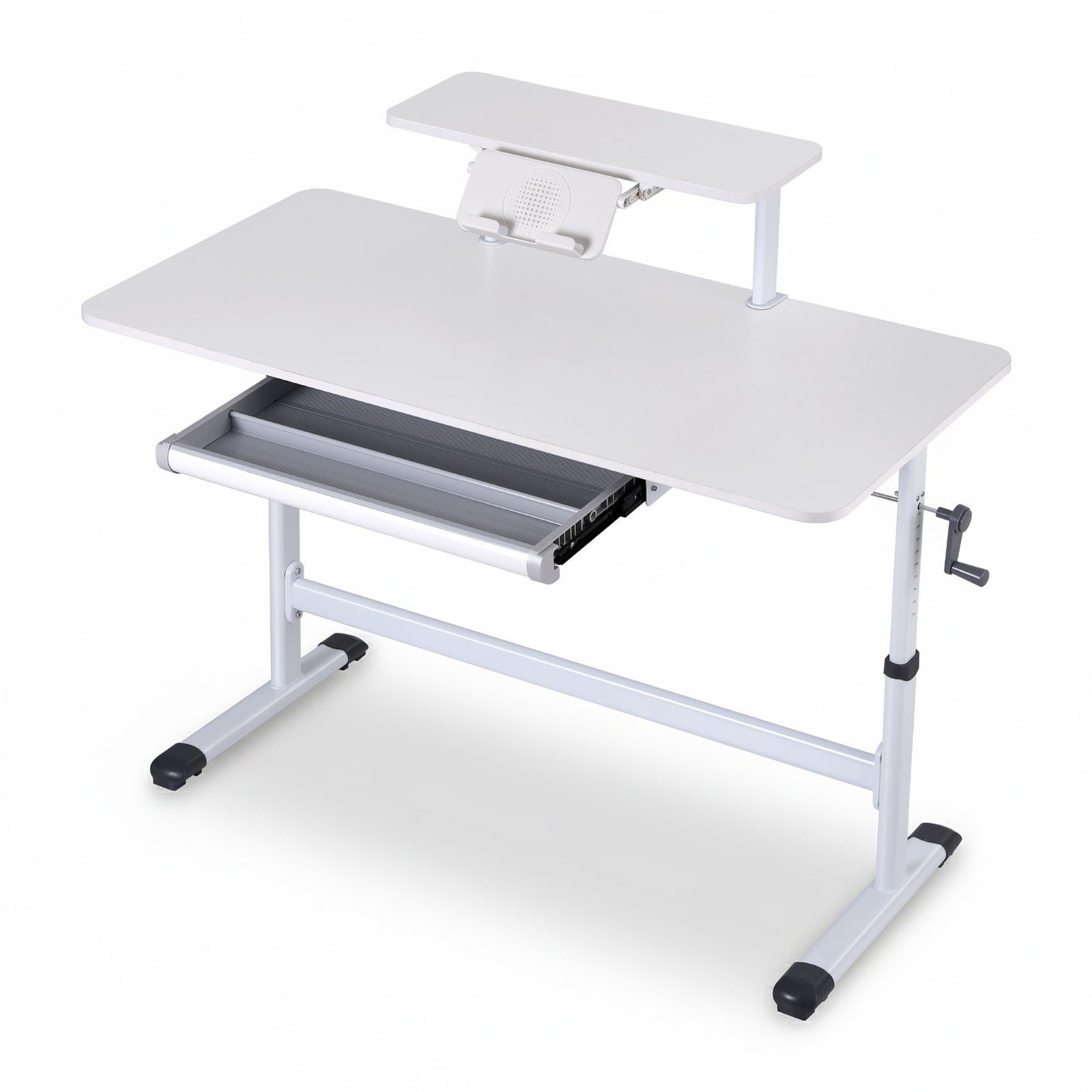 Height Adjustable Standing Desk | 120cm | Study Workstation | White
