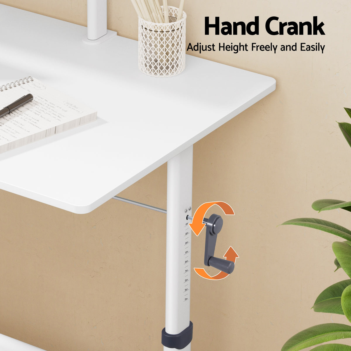 Height Adjustable Standing Desk | 120cm | Study Workstation | White