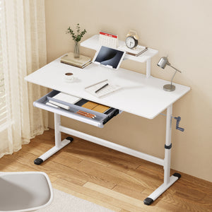 Height Adjustable Standing Desk | 120cm | Study Workstation | White