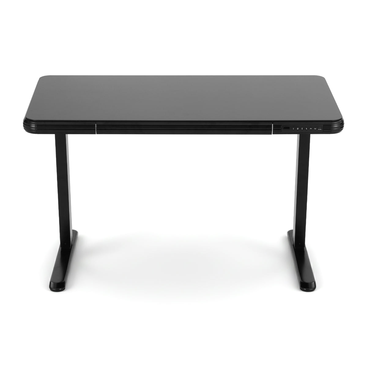Motorised Sit-Stand Desk | 120cm | Tempered Glass Top | Black
