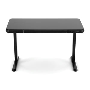 Motorised Sit-Stand Desk | 120cm | Tempered Glass Top | Black