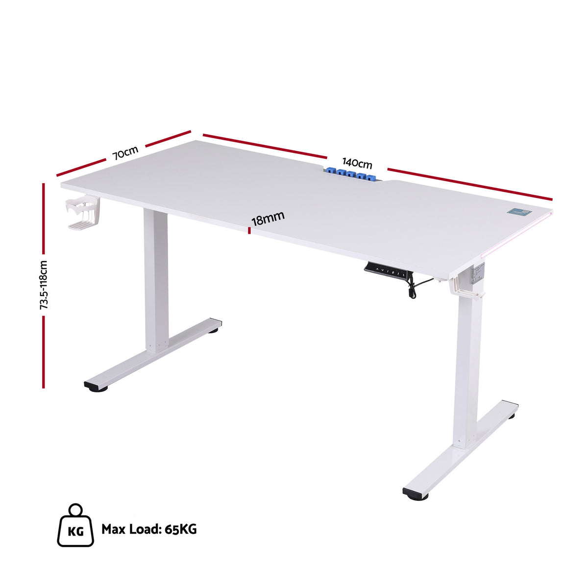 Height Adjustable Standing Desk | 140cm | Gaming & Home Office