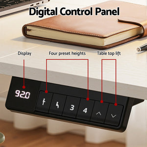 Electric Standing Desk | 140cm | Height Adjustable | Motorised | Drawer