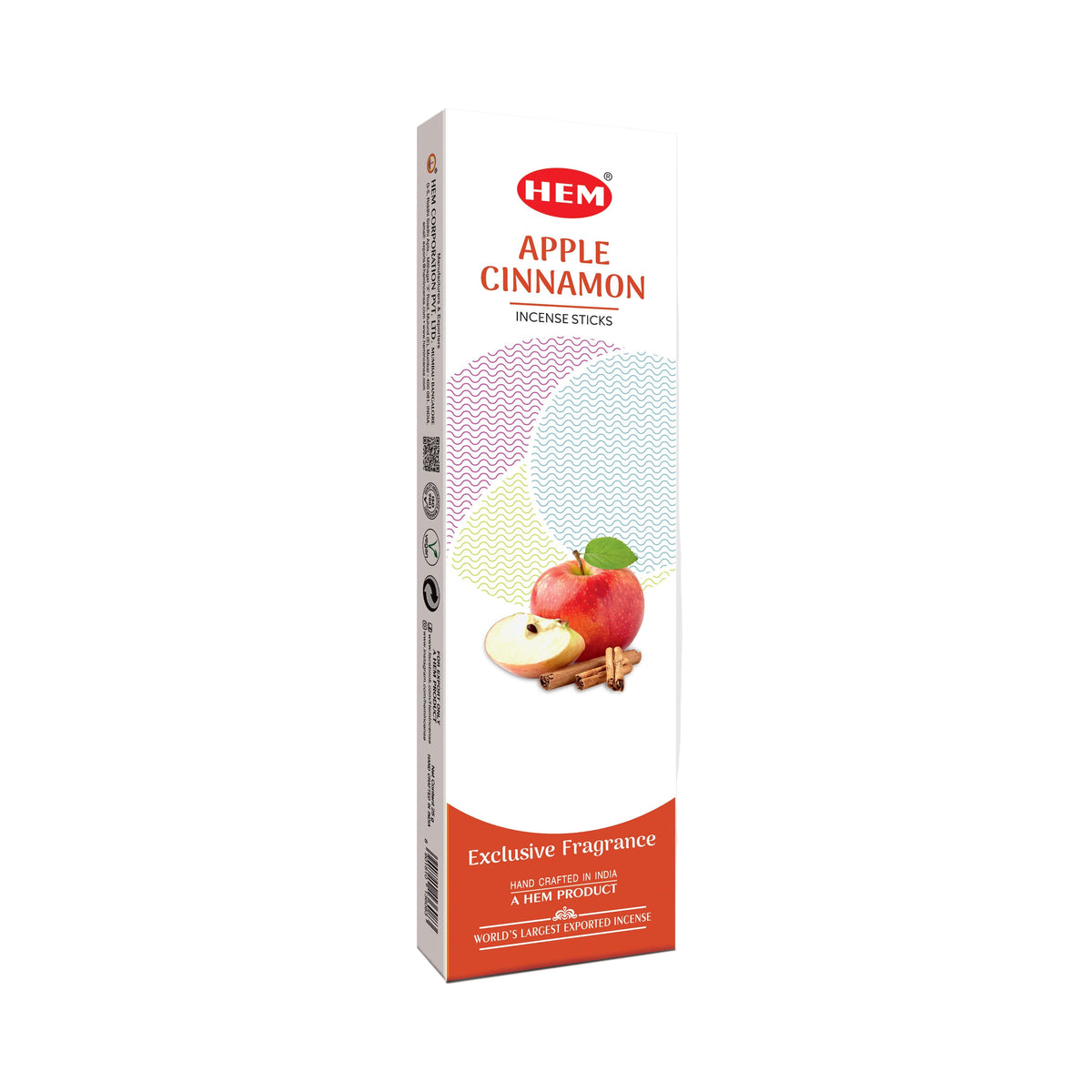 HEM White Pop Apple Cinnamon Incense Sticks | 12 × 25g Packets Per Box