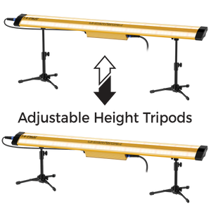 HI-PAR Understorm Under-Canopy LED Grow Light | 200W Full Spectrum | PPF >507 µmol/s | 2.52 µmol/J | IP65 | Includes Manual Dimmer + Stands