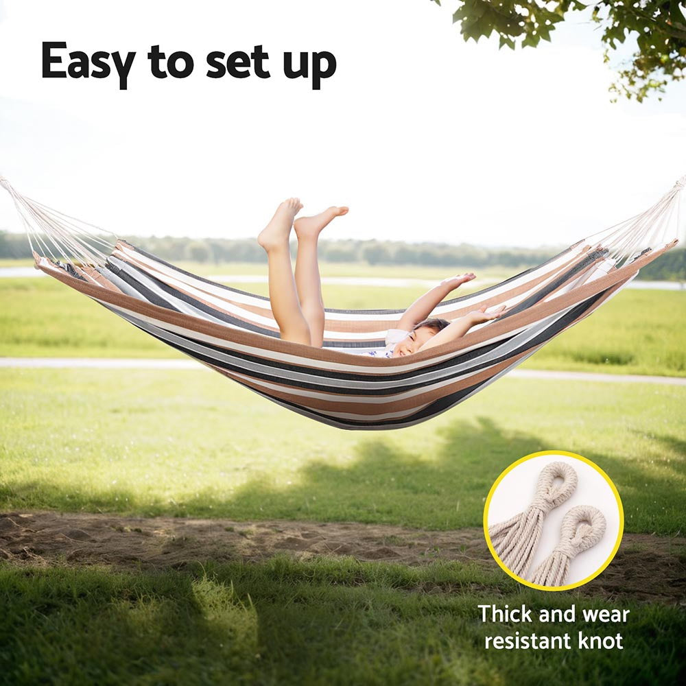 Hammock Bed | Outdoor Camping Hammocks | Beige Grey