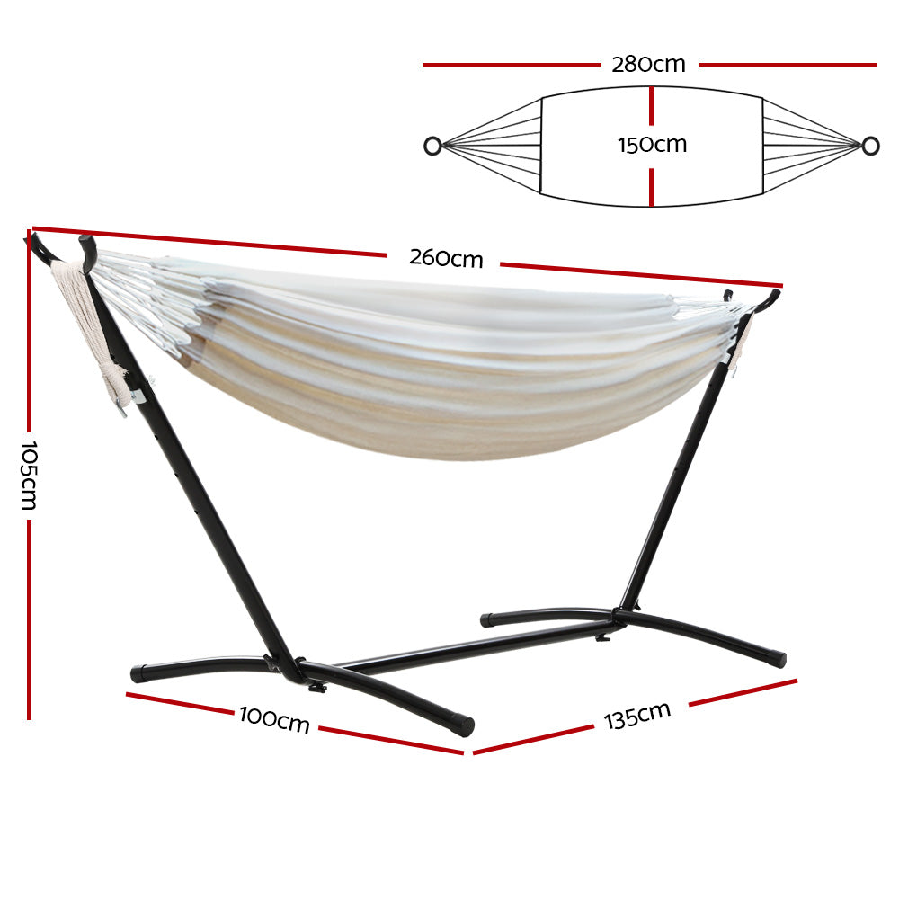 Hammock Bed | Camping Chair | Outdoor Lounge | Single Cotton | With Stand