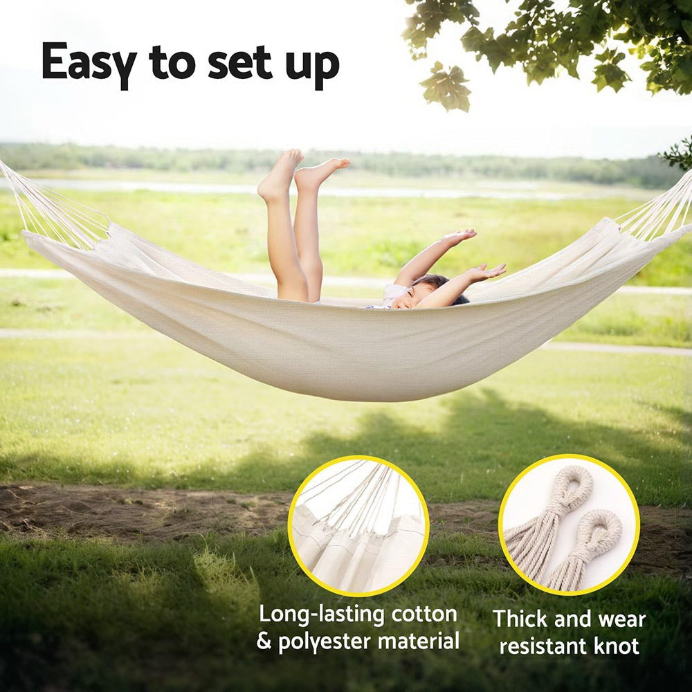 Hammock Bed | Travel Bag | Outdoor Lounge Chair | Cream