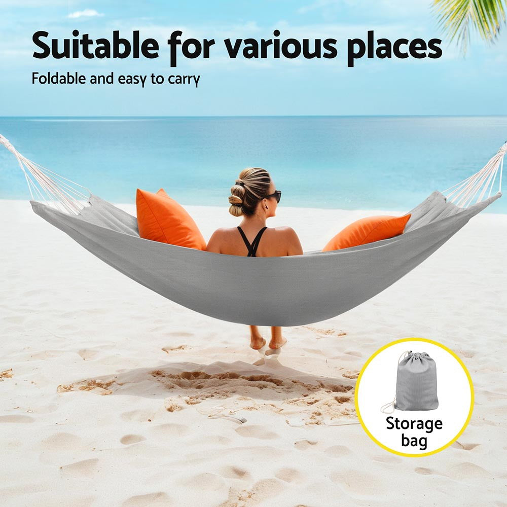Hammock Bed | Travel Bag | Outdoor Lounge Chair | Grey