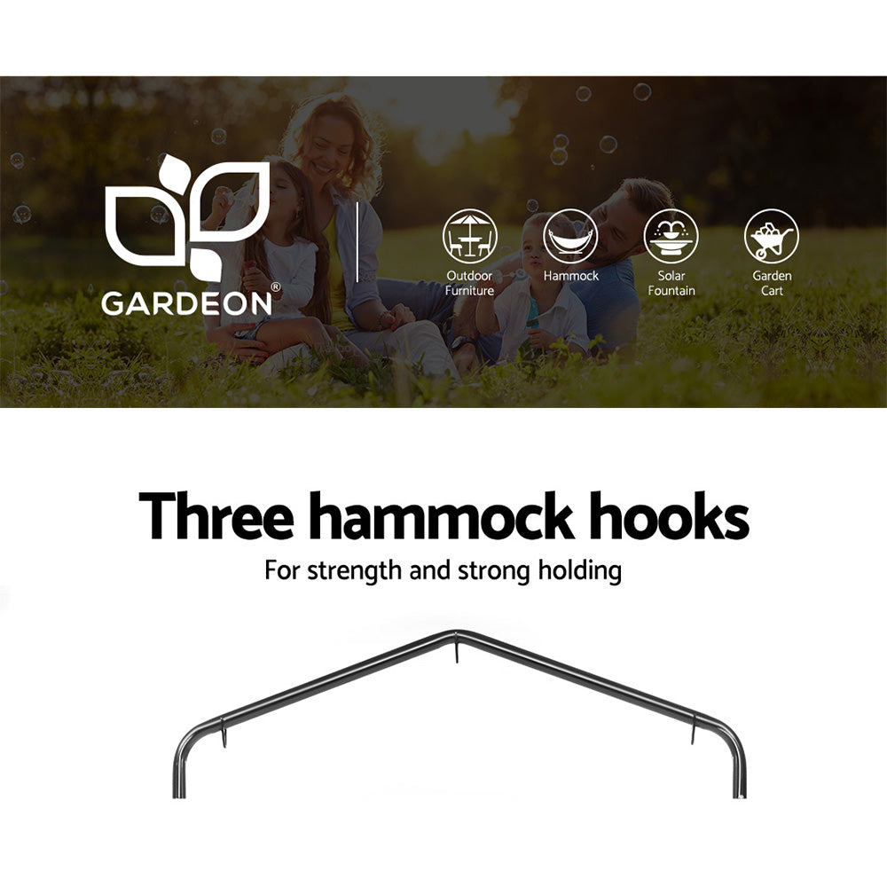 Gardeon Outdoor Hammock Chair | w/Stand | Swing Hanging Hammock | Garden | Cream